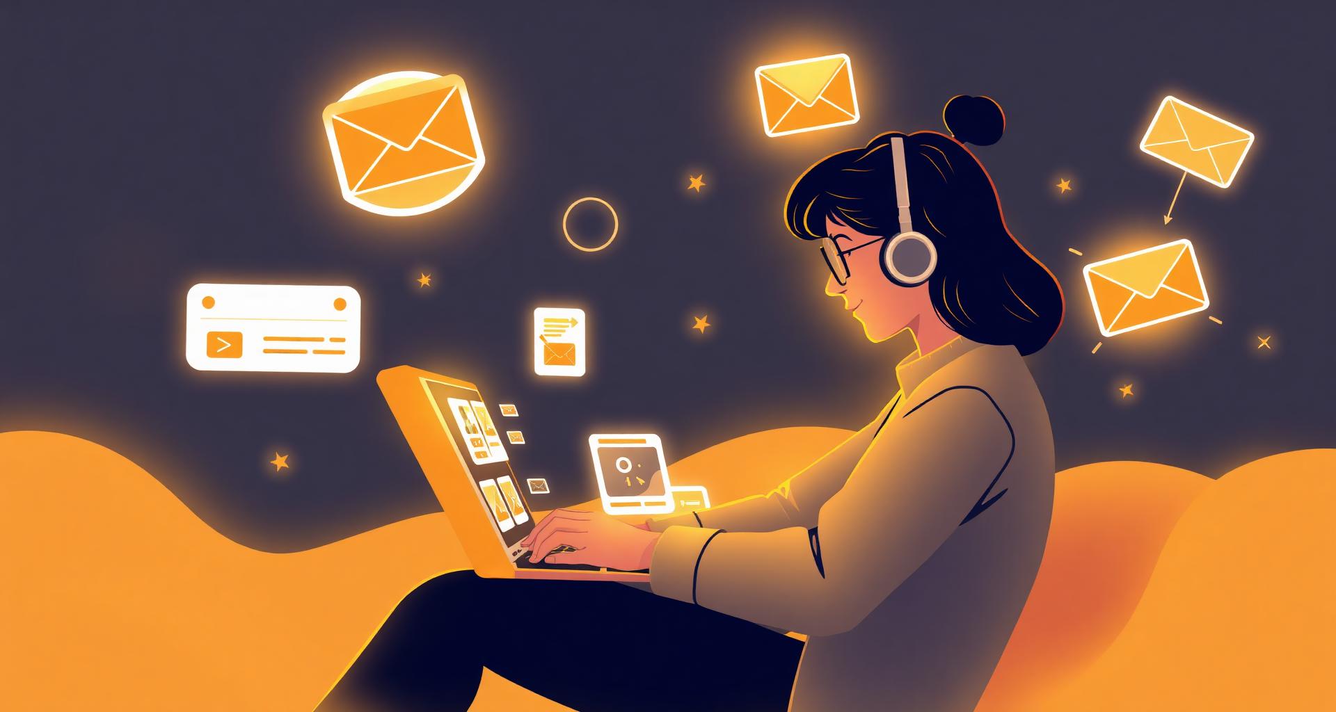 Small business owner using AI tools to build a marketing presence